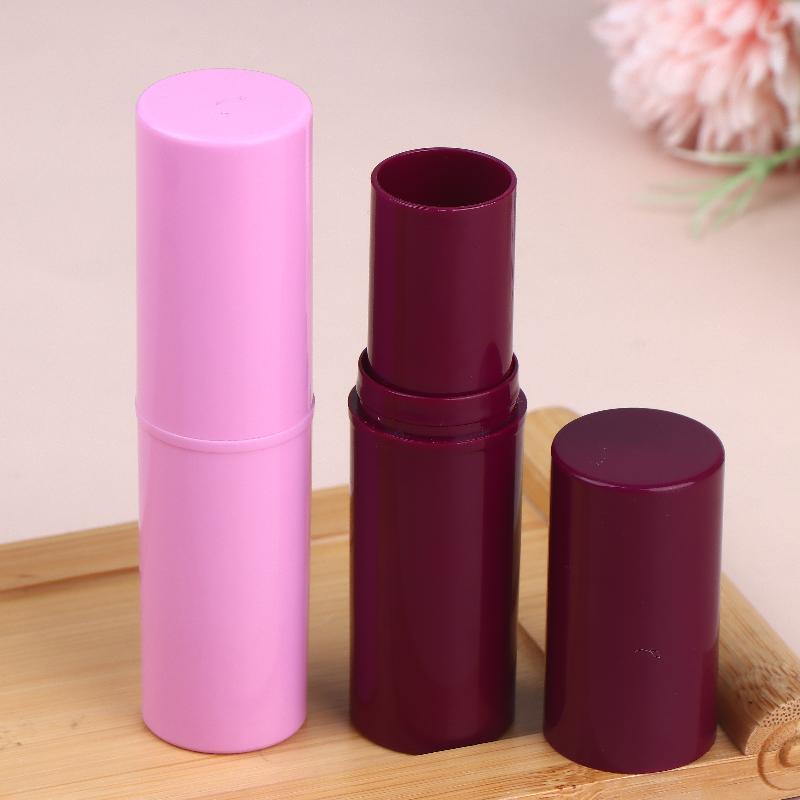 10G Empty Lip Balm Tube With Lids Plastic Purple Perfume Deodorant Highlight Containers Portable Makeup Rotatable Lipstick Tubes