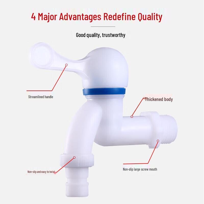 WDOFS Plastic Washing Machine Faucet (Single Cold Water)