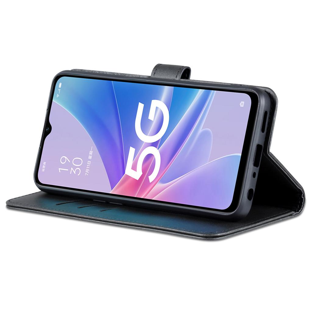 AZNS For Oppo A58 5G/A58x 5G/A78 5G Cowhide Texture Leather Flip Cover Magnetic Stand Wallet Phone Case