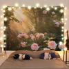 Floral Sea Blanket Rental House Renovation Fabric Living Room Background Wall Hanging