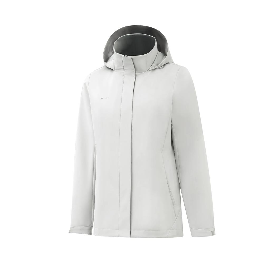 Li Ning Simple Solid Color Hooded Versatile Sports Windbreaker Women Outerwear AFDV922-6