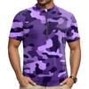 Men's Short Sleeve Cycling Jersey Breathable Quick Dry Half Zip Up Front Round Neck Lightweight Sportswear for Outdoor Riding