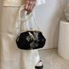 Pearl Chain Hanfu Embroidery Handbag Embroidered Cheongsam Bag Chinese Style Handbag  Wedding