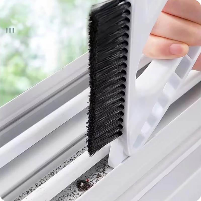 3 In 1 Multifunctional Handheld Water Scraper for Household Cleaning Window Rail Cleaning Brush Grooves Cleaning Brushes Tools