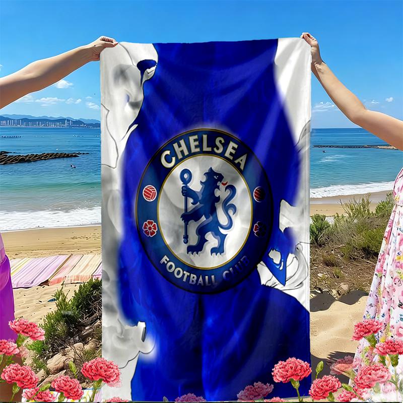 Chelsea F.C Print Beach Towel, Versatile Lightweight Absorbent Beach Towel for Pool Surf Yoga Bathroom, Perfect Birthday Holiday Gift