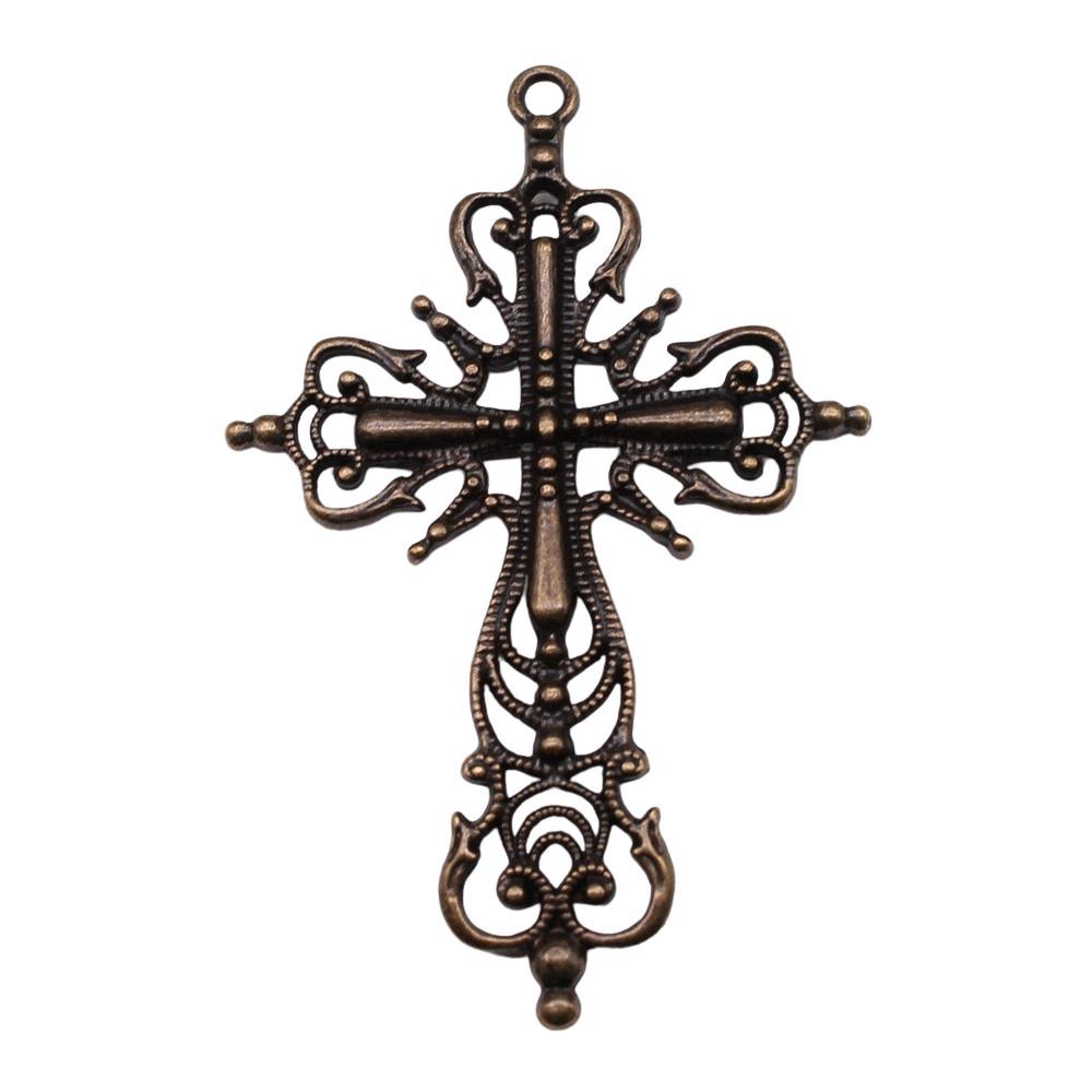 Hollow Cross Charms Multi Color Alloy Pendants For Gothic Christian Jewelry Accessories