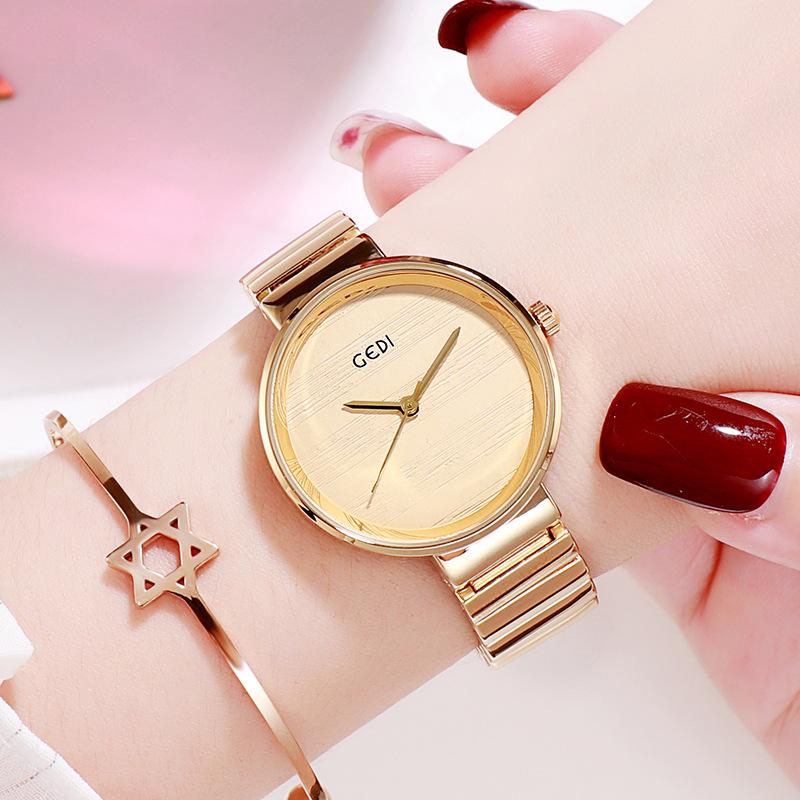 Simple Alloy Women S Watch Bamboo Belt Quartz Watch Niche High-End Women S Watch