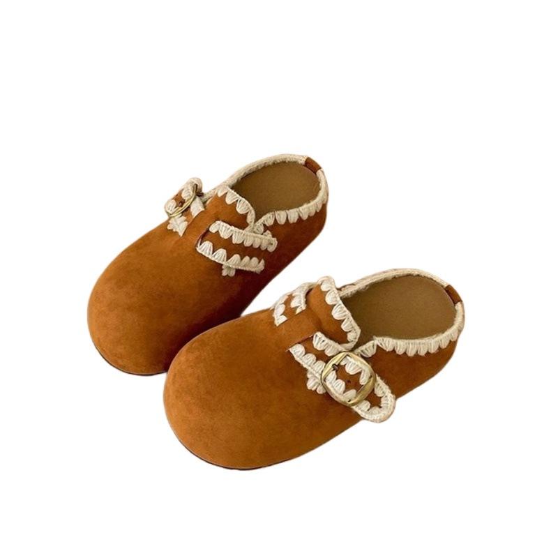 New Versatile Shoes, Retro Thick-soled, Height-increasing, Flip-top Half-slipper for Women To Wear Outside