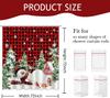 Merry Christmas Shower Curtain Cute Snowman Shower Curtain With 12 Hooks Red Buffalo Check Plaid Xmas Trees Winter Snowflake