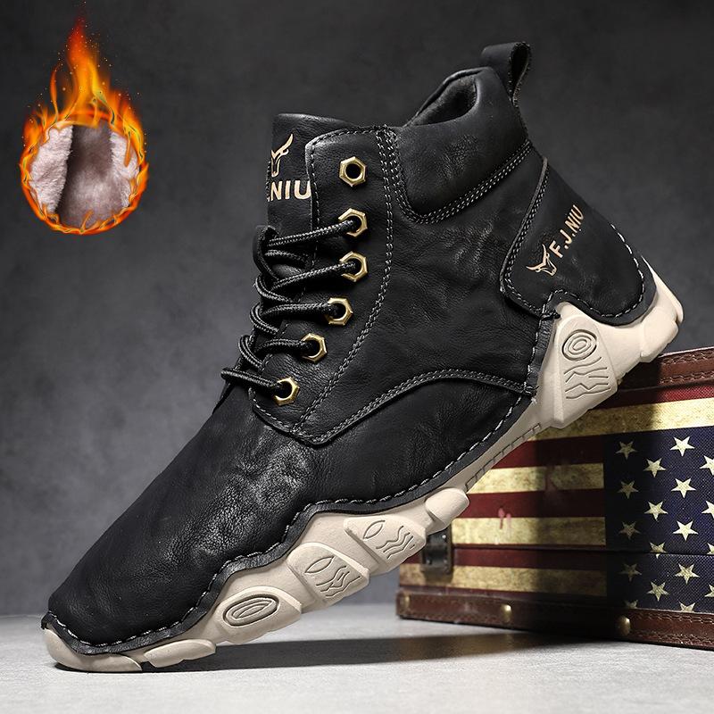 

2025 популярная мужская обувь большого размера осьминог средняя высота голени ботинки Мартин износостойкие мужские короткие ботинки модные ботинки-локомотивы 46