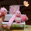 Genuine Decompression Bubble Blowing Milk Dragon Keychain - Cute 3D Toy for Backpacks, Women & Men