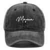 Mama Print Snapback Caps 100% Washed Cotton Hat Inelastic Adjustable Buckle Adjustable Baseball Caps Perfect For Daily Wear