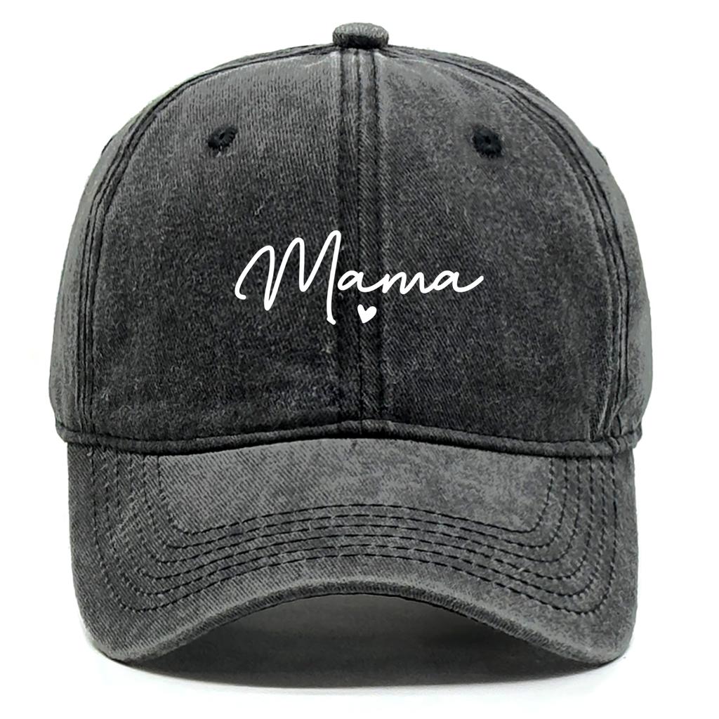 Mama Print Snapback Caps 100% Washed Cotton Hat Inelastic Adjustable Buckle Adjustable Baseball Caps Perfect For Daily Wear