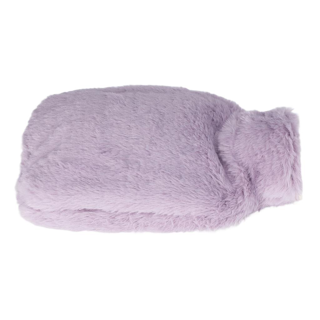 Hot Water Bag Double Insert Pocket PVC Liner Washable Cover 1000ml Capacity Warm Water Bag for Home Purple