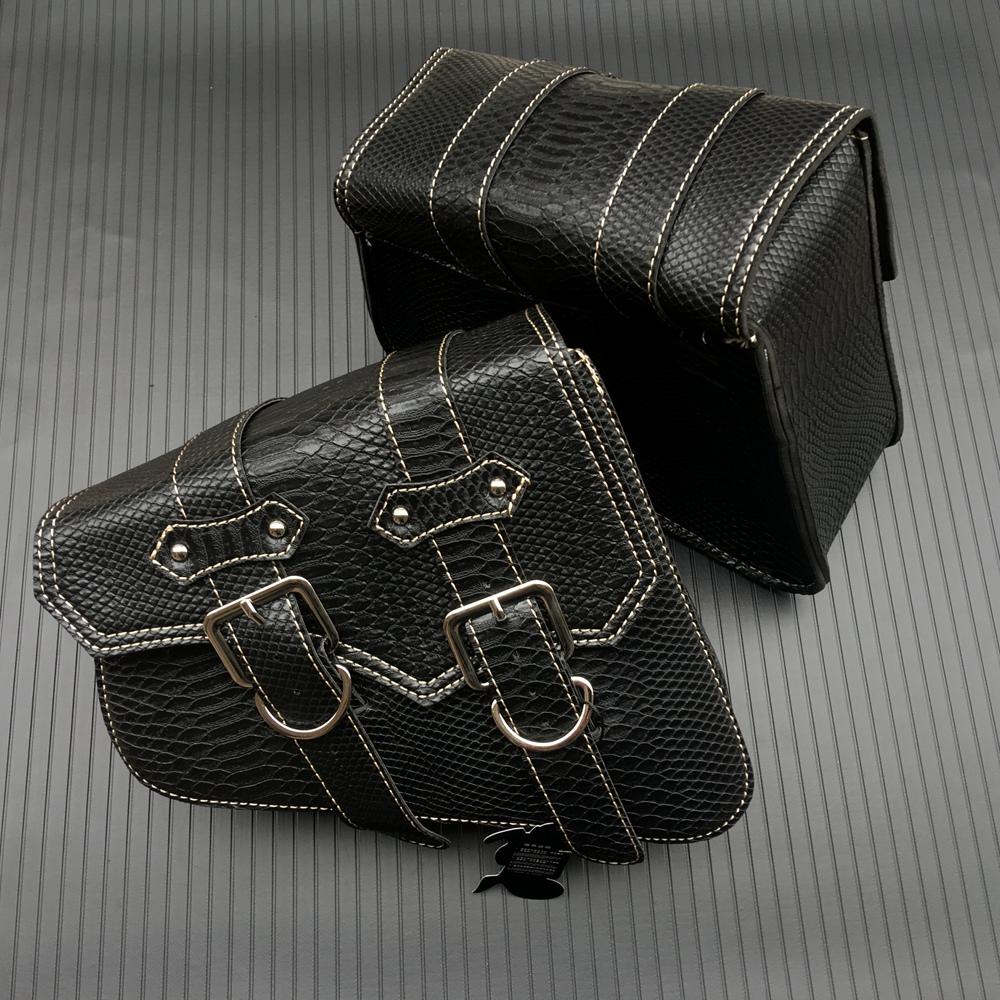One pair Universal PU Leather Motorcycle Saddlebag for Harley Sportster for Honda Suzuki Kawasaki Yamaha