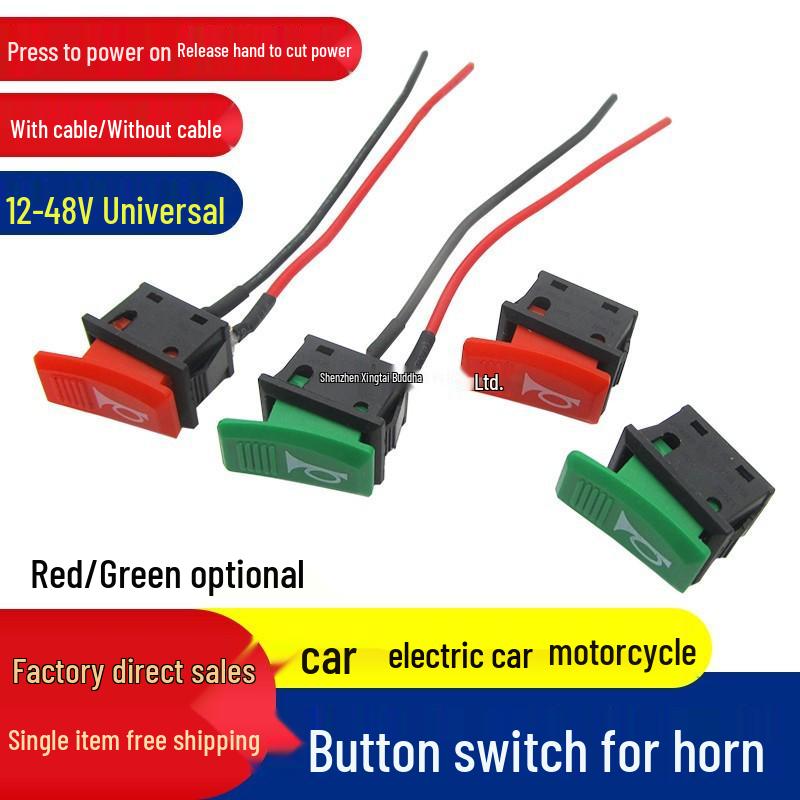 Electric Vehicle Self-Resetting Horn Switch for Three-Wheeled Motorcycles
