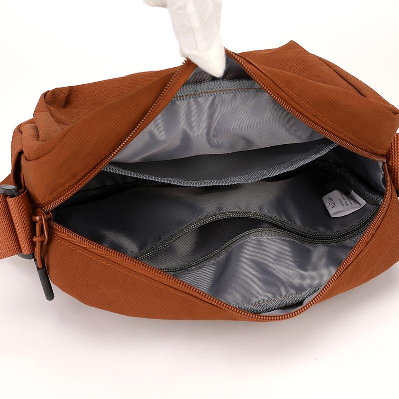 Sac bandoulière léger en nylon pour hommes femmes Sac messager décontracté à bandoulière avec poches zippées