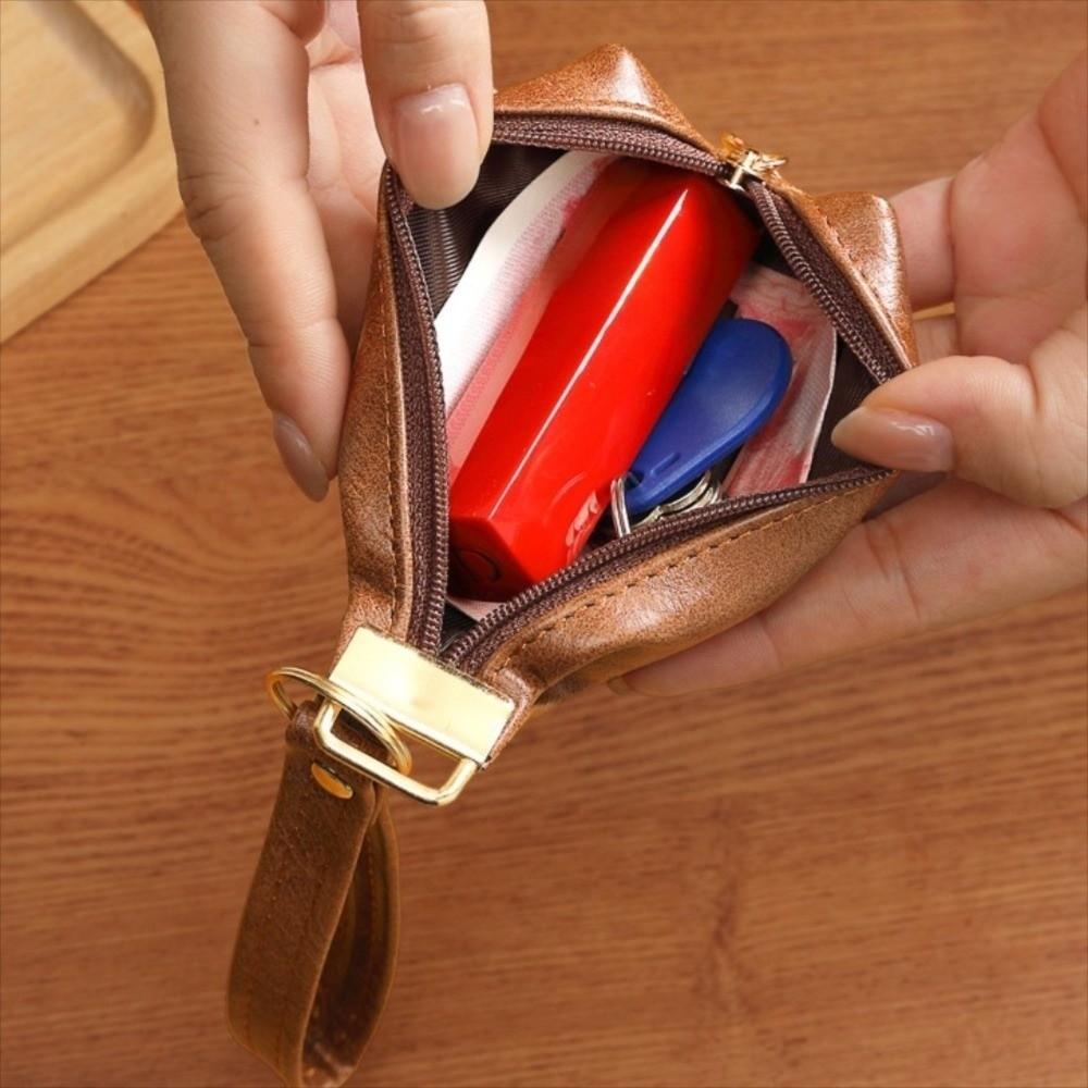 Compact Earphones Lipstick Storage Bag Casual Style Portable Coin Purse Cash