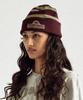 THEVINYLHOUSE Wappen Stripe Beanie Purple