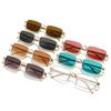 Metal Frame Box Personalized Retro Sunglasses Men'S Versatile Trendy Sunglasses