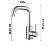 Zhishi Brushed Stainless Steel Bathroom Basin Faucet