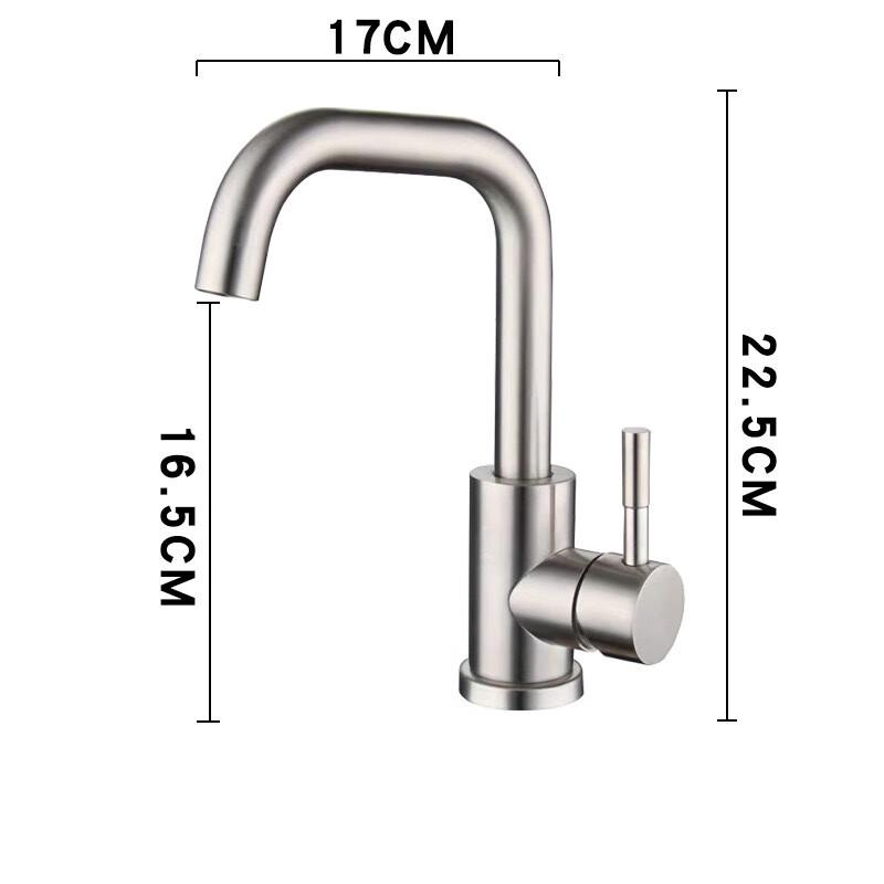 

Zhishi Brushed Stainless Steel Bathroom Basin Faucet
