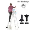 4pcs Accessory Set: Telescopic Ladder, Multi-functional Folding Engineering Ladder, Stepladder, Balance Bar, Foot Covers, Anti-slip Foot Covers