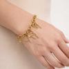 Love Heart Hollow Bracelet Flower Charm Bangle Sweet Gold Plated Bracelet  Valentine's Day