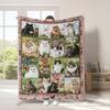 Vintage Pet Cat Digital-printed Polyester Bedroom Velvet Flannel Soft Sofa Cover Blanket Fleece Soft Cover Blankets for Beds