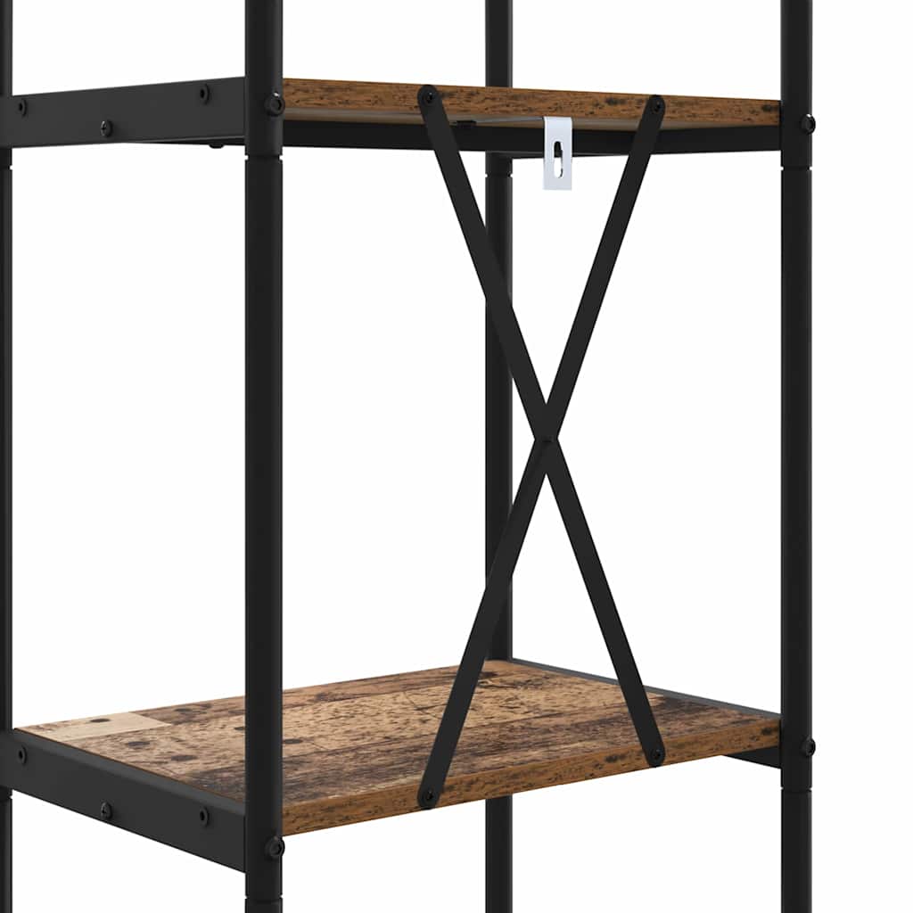 Vintage Wood Bookshelf 40 x 30 x 109 cm Engineered Wood