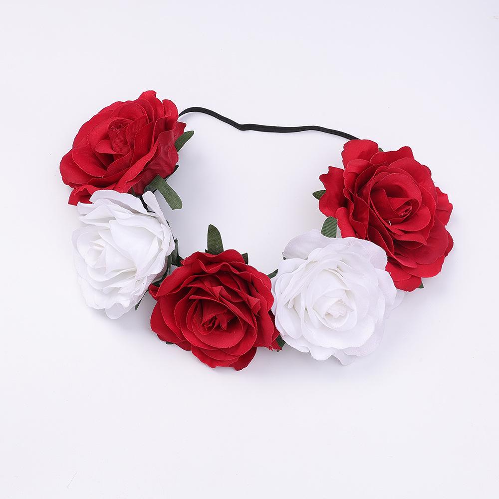 Bohemian Rose Wreath Headband for Halloween Party
