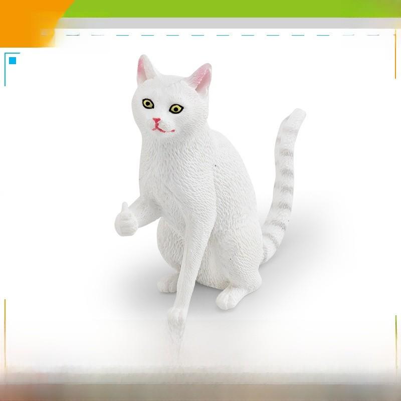 Pvc Orange Cat Grey Cat Model Decor For Home Office Desk And Collectors Display