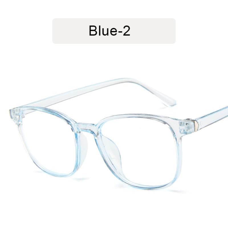 Retro Mens Glasses Frame Fashion Computer Eyeglasses Frame Women Anti-blue Light Transparent Clear Pink Plastic Frame