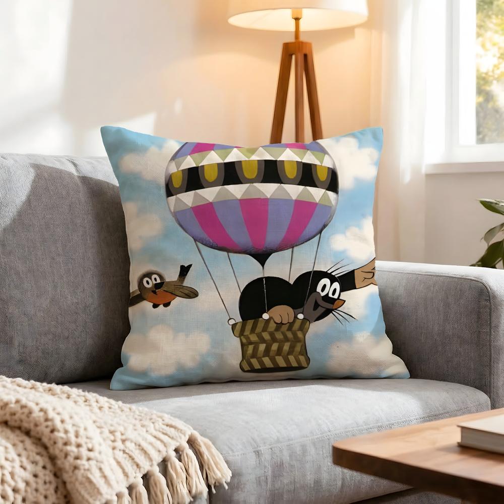 Cartoon Little Mole Cushion Cover Pcs Decorative Covers Soft Cushion Case for Sofa Couch Decor x x Pillowcases