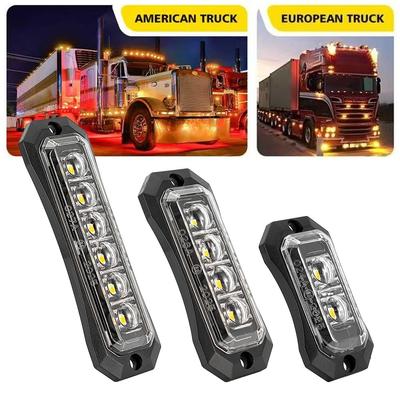 12v/24v Trailer Truck Side Marker Lights 2/4/6 LED Truck Grill Lights Position Lights Sealed Smoked Red LED Lights For Trucks
