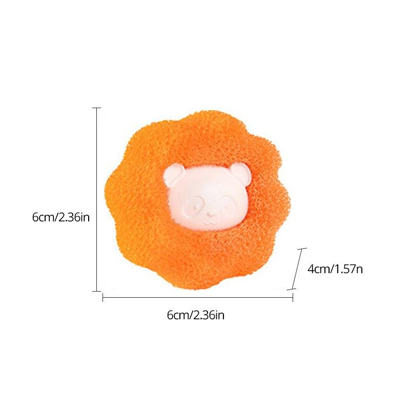 Washing Machine Sponge Cleaning Balls Anti Twinning Cleanable Adsorbable Hair Cartoon Xiong Decontaminating Washing Balls