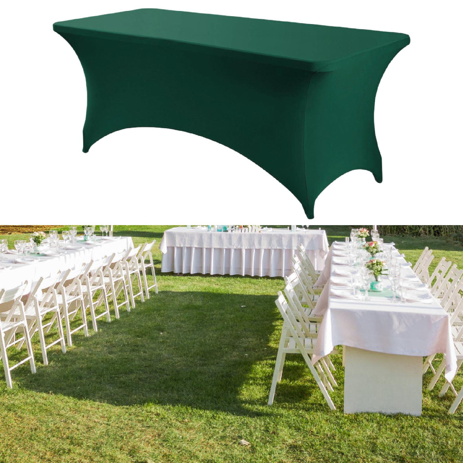 

Скатертина Скатертина Еластична Багаторазова для 6-футового прямокутника Покриття для кушетки для нарощування вій Банкетний постачальник зелений
