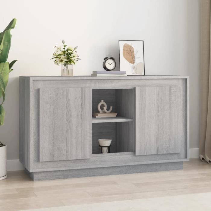 VidaXL Buffet sonoma gris 102x35x60 cm bois d'ingénierie 831883