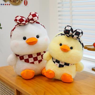 Cute Bow Chubby Duck Plush Toy Claw Doll Machine Doll Girl Birthday Gift Ring Exchange