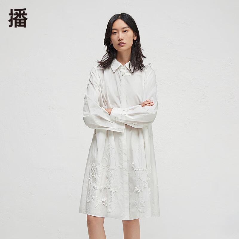

Broadcast Long-Sleeve Embroidered Short Dress L