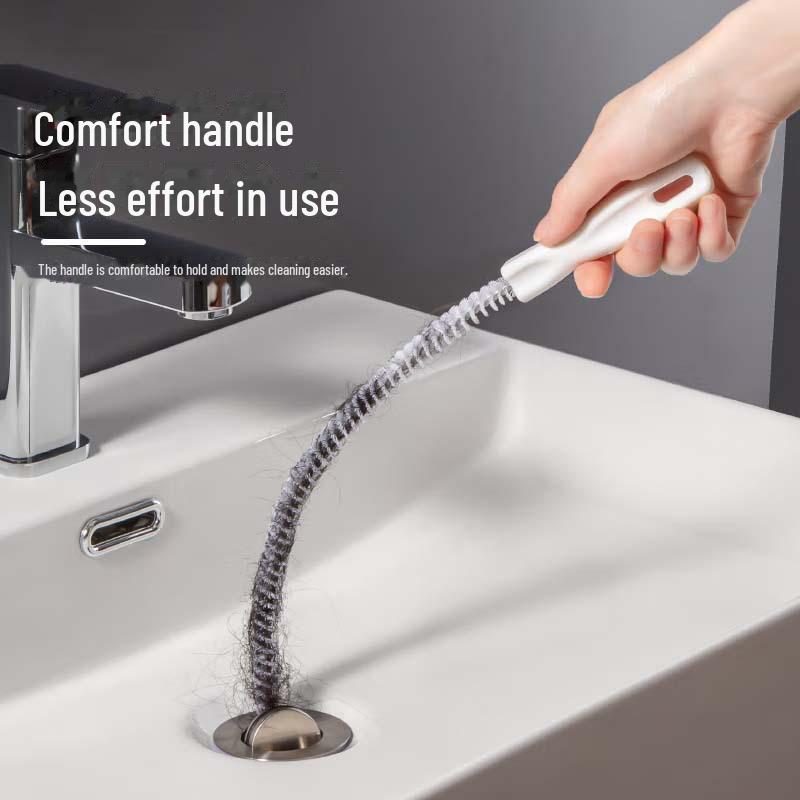 

Hair Cleaning Brush and Dredge Hook for Pipes, Sewers, and Basins 45cm