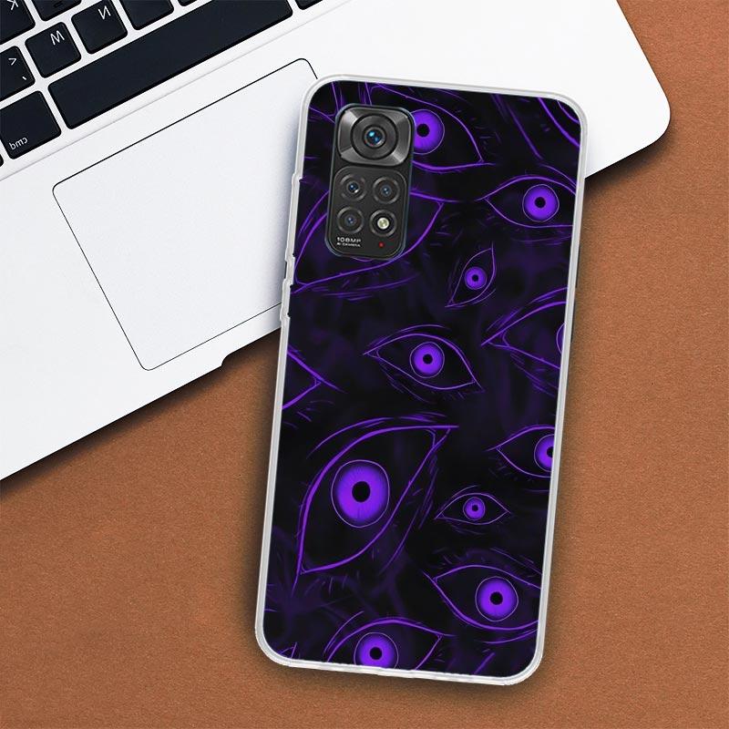 Scary Face Eyes Phone Case For Xiaomi Redmi Note 14 13 12 12S 11 Pro Plus 11S 10 10S 11T 11E Soft Transparent Shell Cover 13 12