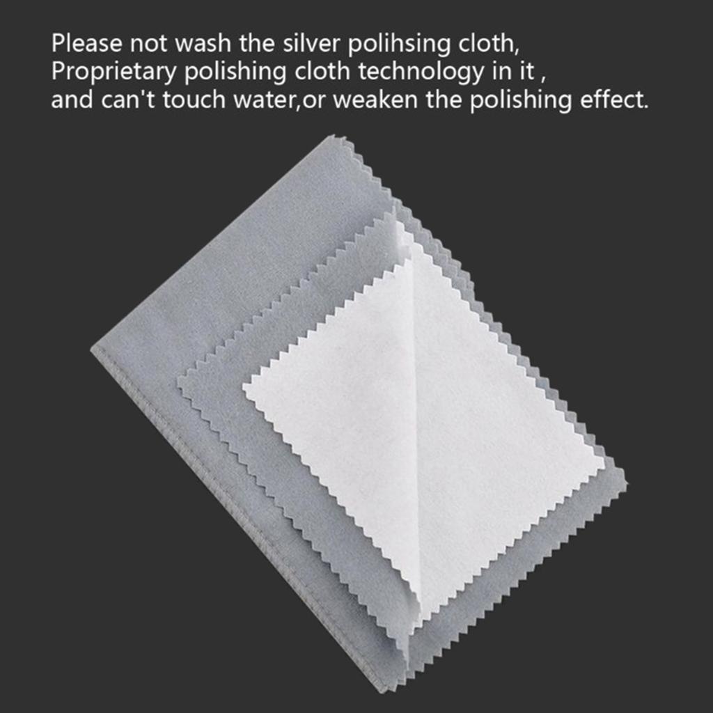 Double Layer Silver Cleaning Cloths Reusable Gold Cleaning Cloth Silver Polishing Cloths for Jewelry Clean and Maintain