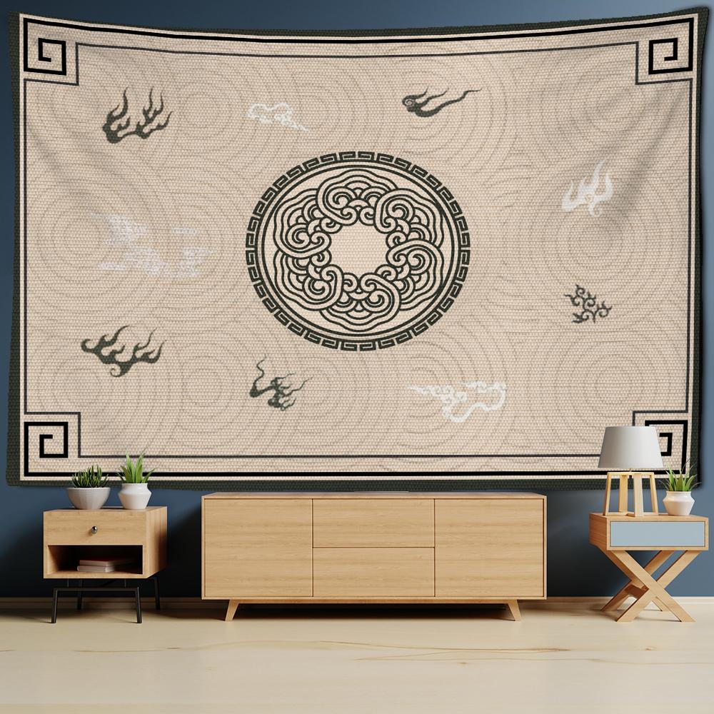 Psychedelic Wolf Head Tapestry Wall Hanging Witchcraft Hippie Tapiz Death Mystery Dormitory Home Decor