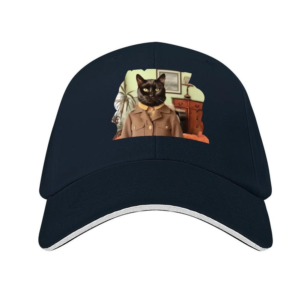 Wes Anderson Eclectic Cat Design Baseball Cap Anime Hat F Christmas Hat Sunscreen Ladies Mens