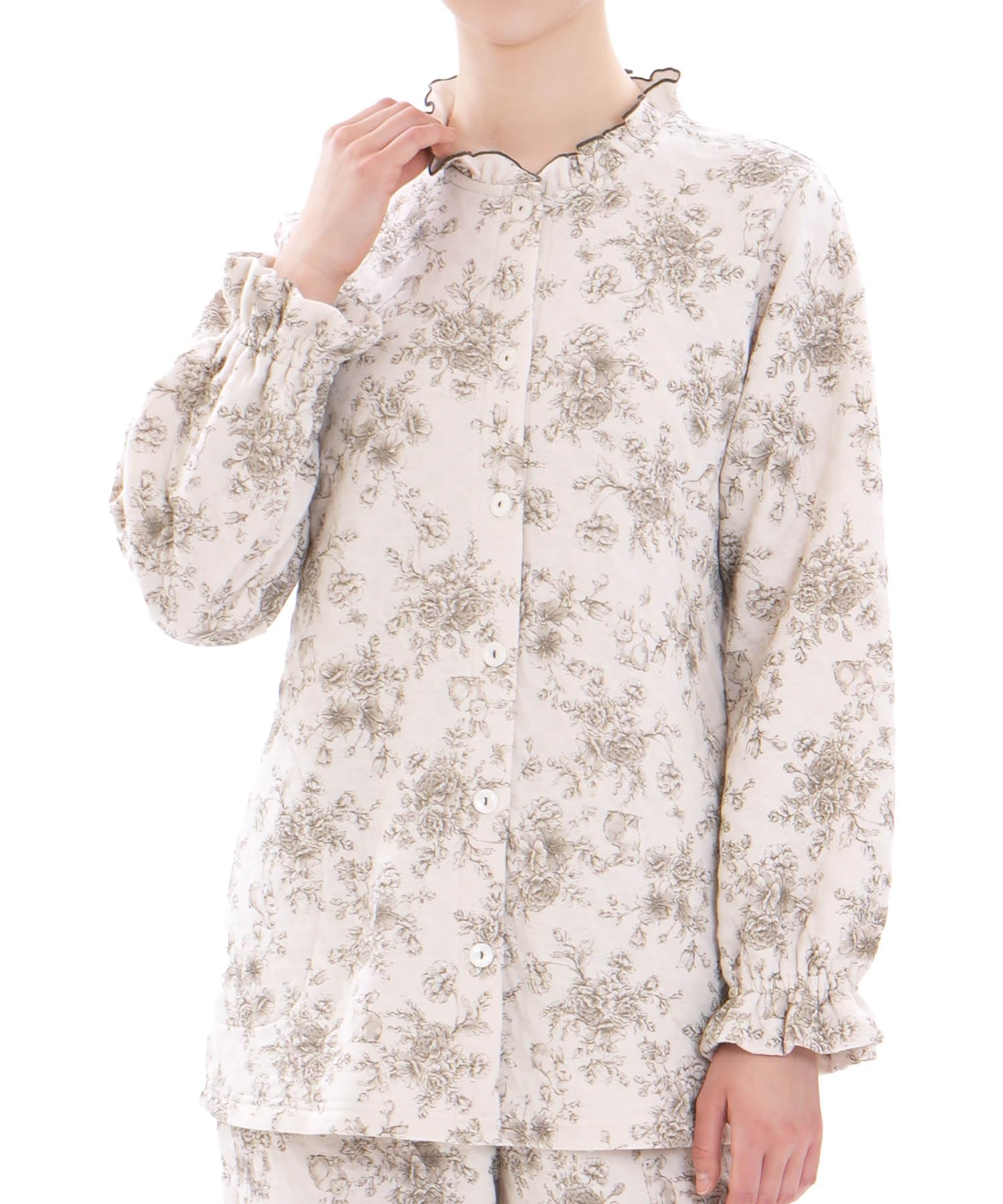

toile dorapan ruffle pajamas Cotton-lined (cotton-filled) серый