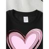 European Sizes Girls' Soft Crewneck Sweatshirt Pink Heart Pattern Design, Casual All-Match for Fall Winter, Ideal Holiday Present.
