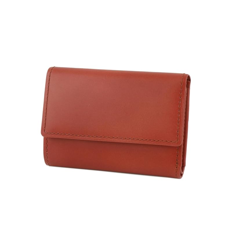 

[Ergopok] mini wallet genuine leather men s red HG-06-SLG RD