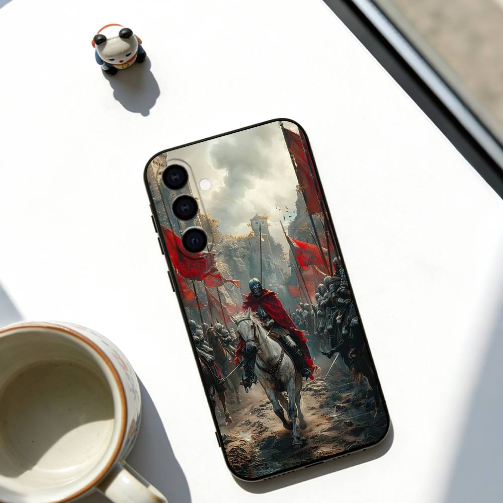 Knight Phone Case Black Silicone Soft For Samsung Galaxy A73,A72,A71,A70,A53,A52,A51