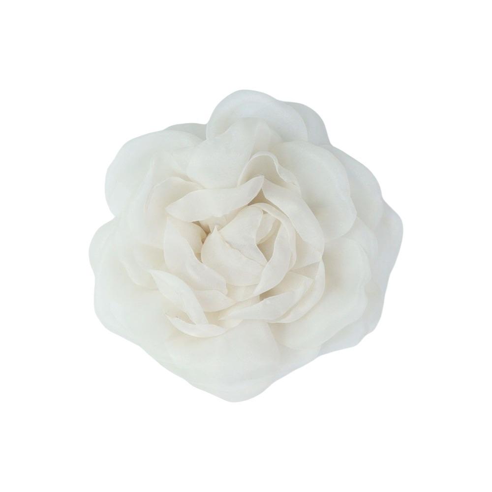 Broche Fleur en Organza Épingle à Cheveux Fleur Surdimensionnée Nouvelle Boucle pour Foulard Accessoires Vestimentaires